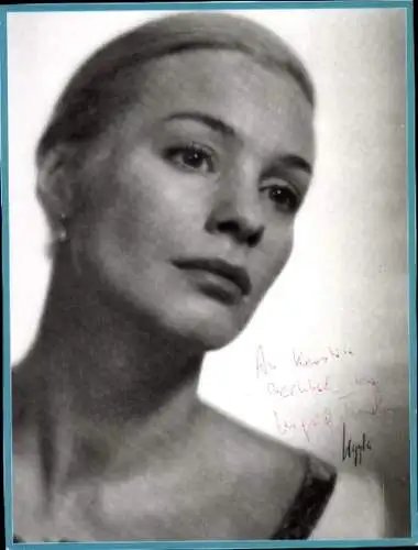 Foto Schauspielerin Ingrid Thulin, Autogramm