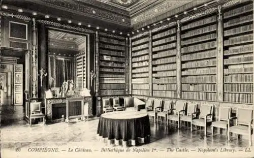 Ak Compiègne Oise, Schloss, Bibliothek von Napoleon I.