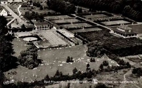 Ak Bad Neuenahr Ahrweiler Rheinland Pfalz, Lennepark, Schwimmbad, Tennisplätze