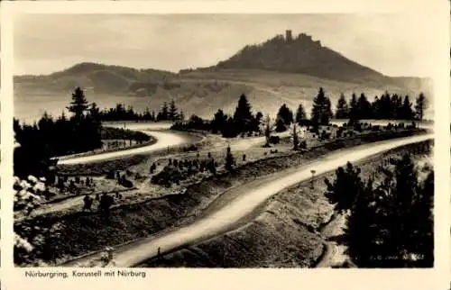 Ak Nürburg in der Eifel, Nürburgring, Karussell, Nürburg