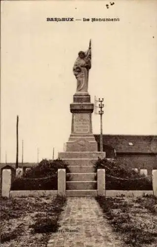 Ak Barleux Somme, Monument