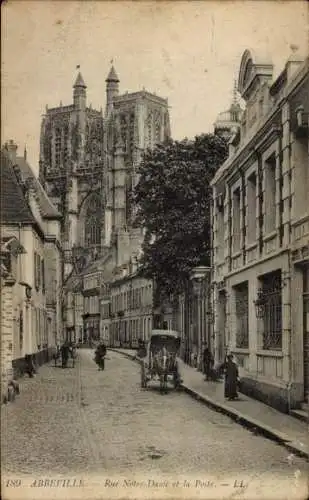 Ak Abbeville Somme, Rue Notre-Dame, Poste