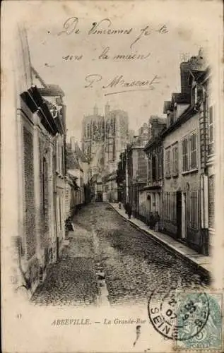 Ak Abbeville Somme, Grande Rue Nationale