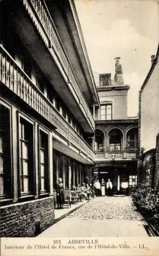 Ak Abbeville Somme,Interieur de l'Hotel de France, rue de l'Hotel de Ville