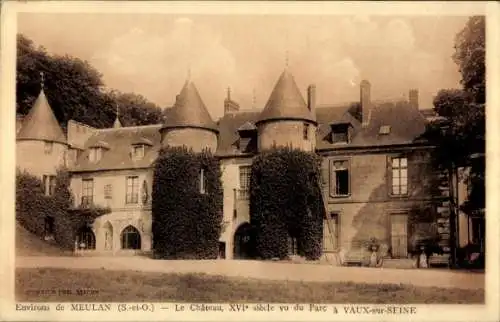 Ak Vaux sur Seine Yvelines, Schloss vom Park gesehen