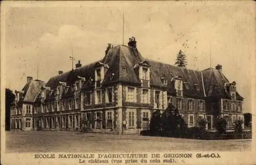 Ak Thiverval Grignon Yvelines, Ecole Nationale d'Agriculture, Chateau, vue prise du coin sud