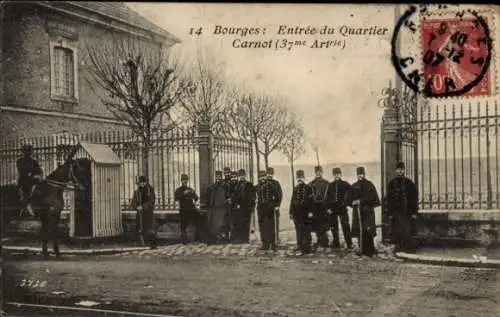 Ak Bourges Cher, Entree du Quartier Carnot