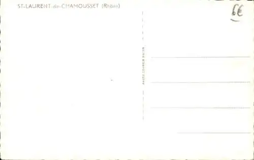 Ak Saint Laurent de Chamousset Rhône, Teilansicht, Turm