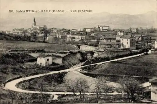 Ak Saint Martin in Haut Rhône, Panorama