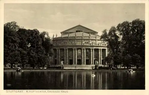 Ak Stuttgart in Württemberg, Hoftheater, großes Haus