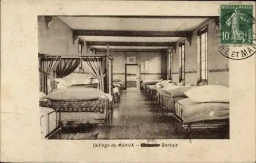 Ak Meaux Seine-et-Marne, College, Dortoir