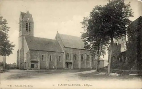 Ak Blandy les Tours Seine et Marne, Kirche