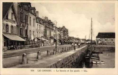 Ak Le Croisic Loire Atlantique, Le bassin et les quais