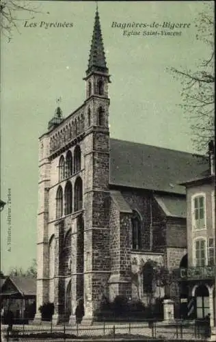 Ak Bagnères de Bigorre Hautes Pyrénées, Kirche St Vincent