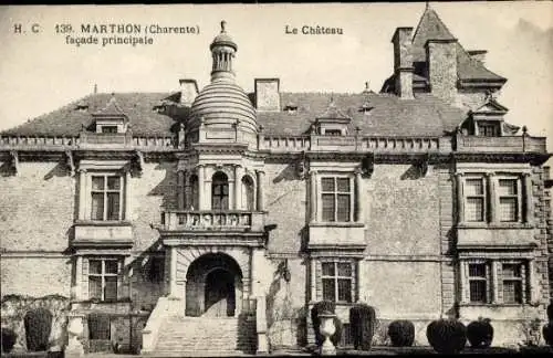 Ak Marthon Charente, facade principale, Schloss