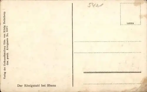 Ak Rhens am Rhein, Königsstuhl