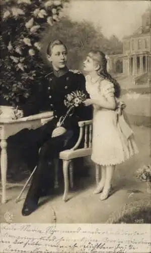 Ak Kronprinz Wilhelm von Preußen und Prinzessin Viktoria Luise, Schreibtisch