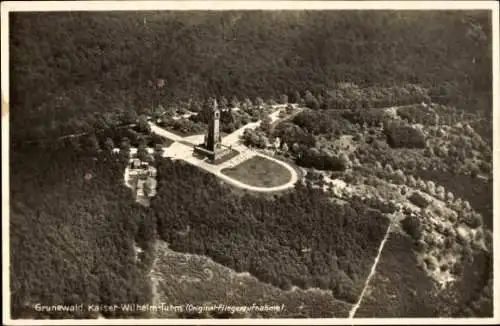 Ak Berlin Wilmersdorf Grunewald Schildhorn, Fliegeraufnahme, Kaiser Wilhelm Turm
