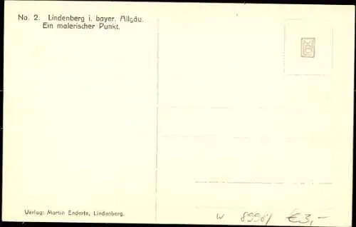 Ak Lindenberg im Allgäu Schwaben, Teilansicht, Kirche