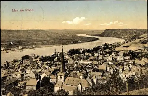 Ak Linz am Rhein, Panorama