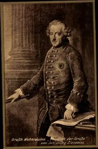 Künstler Ak Zieseniss, Joh. Georg, Weimar, Schloss, Großh. Wohnräume Friedrich der Große, Portrait