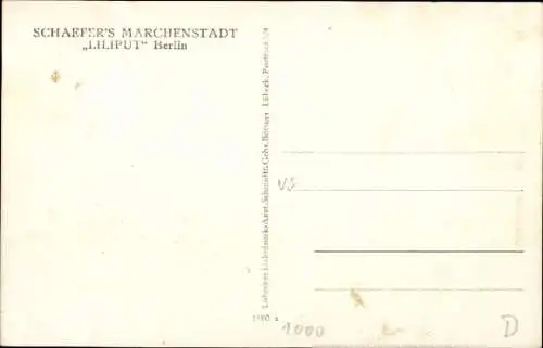 Ak Berlin, Schaefer's Märchenstadt Liliput, Schausteller