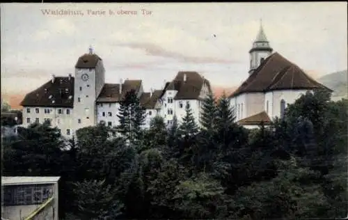 Ak Waldshut Tiengen, oberes Tor, Kirche