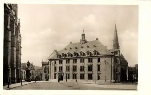 Ak Hansestadt Bremen, Neues Rathaus, Außenansicht, Blick von der Sandstraße