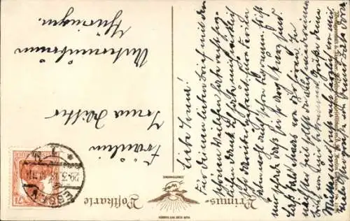 Ak Frohe Ostern, Osterhasen und Küken