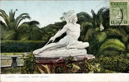 Ak Korfu Griechenland, Achilleion, Achilles Statue