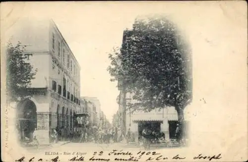 Ak Blida Algerien, Rue d'Alger