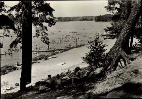 Ak Grünheide in der Mark, Peetzsee, Badegäste