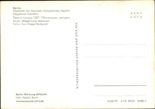 Ak Berlin Köpenick, Müggelturm, Müggelturm Gaststätte, Innenansicht, Gäste