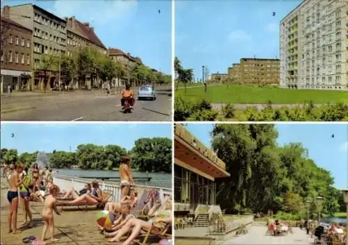 Ak Berlin Weißensee, Michelangelo Straße, Freibad, Milchhäuschen, Klement Gottwald Allee