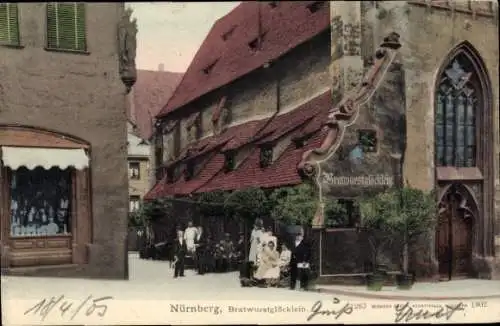 Ak Nürnberg in Mittelfranken, Bratwurstglöcklein