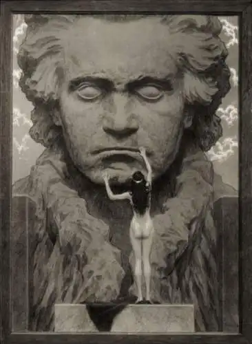 Jugendstil Künstler Ak Fidus, Nr. 16, Komponist Ludwig van Beethoven