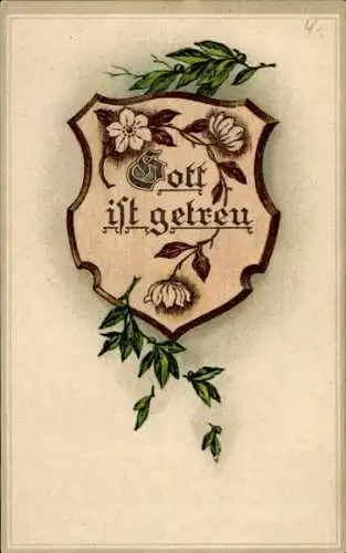 Präge Litho Gott ist getreu