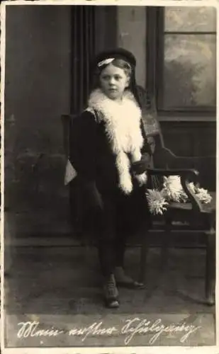 Foto Ak Glückwunsch Einschulung, Kinderportrait