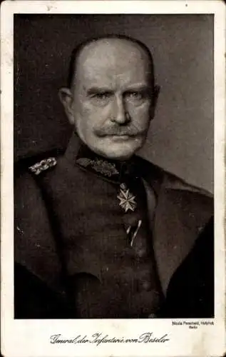 Ak General Hans von Beseler, Portrait, Orden Pour le Mérite