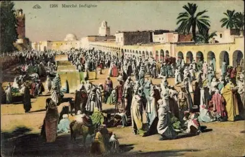 Ak Scenes et Types, Marché Indigene, Maghreb