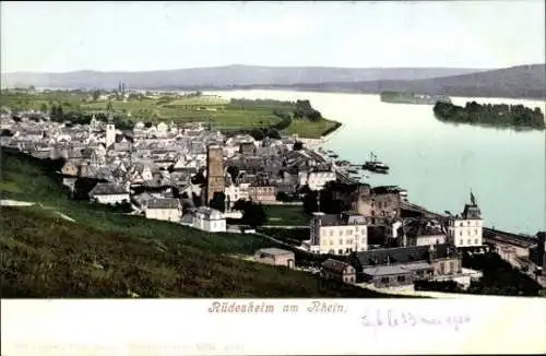 Ak Rüdesheim am Rhein Hessen, Gesamtansicht