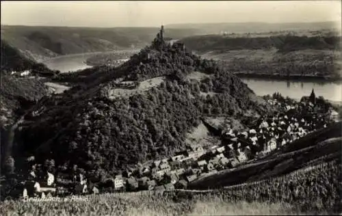 Ak Braubach am Rhein, Panorama, Burg