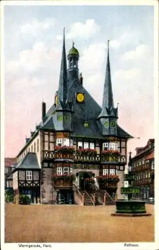 Ak Wernigerode im Harz, Rathaus