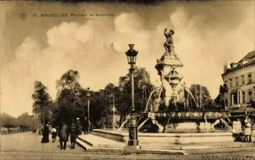 Ak Brüssel Brüssel, Fontaine de Brouckère