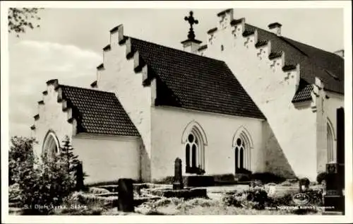 Ak Skåne län Schweden, St. Olofs kyrka