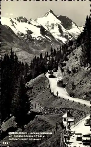 Ak Salzburg, Hochaltenstraße, Großglockner, Rossbachkehre