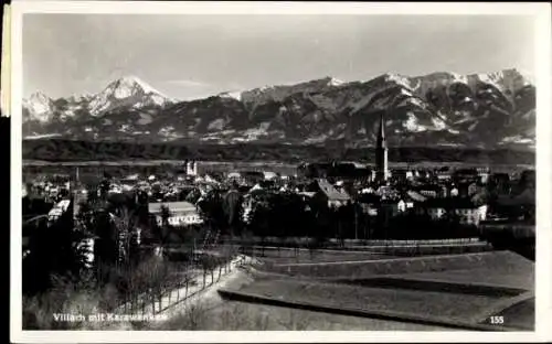 Ak Villach in Kärnten, Gesamtansicht, Karawanken