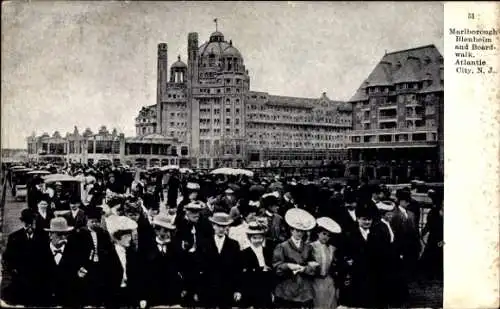 Ak Atlantic City New Jersey USA, Marlborough Blenheim and Boardwalk