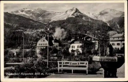 Ak Bad Hofgastein in Salzburg, Kurpark, Bergpanorama