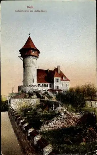 Ak Most Brüx Region Aussig, Landeswarte am Schlossberg